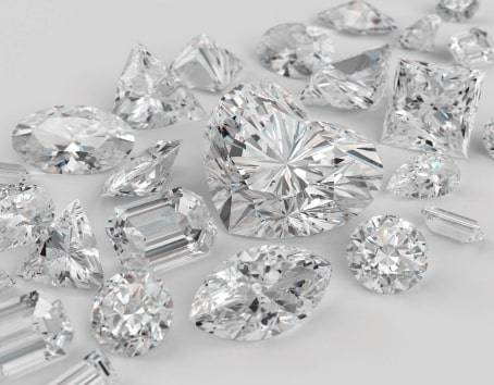 various choices of shapes of eco-friendly diamond for lab-grown diamond engagement